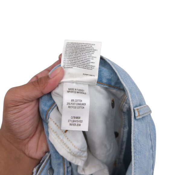 AGOLDE Women 31 Parker Jeans Pivot Blue Mid Rise Straight Leg Relaxed Cropped - Picture 5 of 8